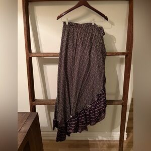 Vintage Floral Wrap Skirt